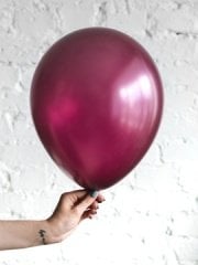 BORDO METALİK BALON ( 10 ADET )