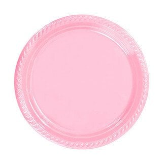 PEMBE PLASTİK TABAK 24 ADET