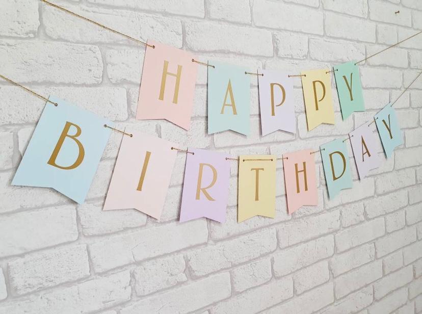 MAKARON HAPPY BİRTHDAY BANNER