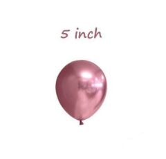 5 İNC MİNİ KROM PEMBE BALON ( 5 ADET )