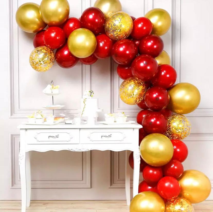 KIRMIZI GOLD BALON ZİNCİRİ