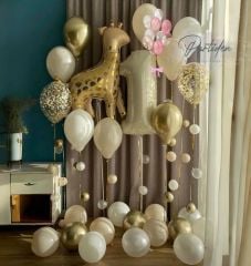 Zürafa Bohem Balon Demeti