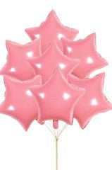 PEMBE YILDIZ MAKARON BALON ( 1 ADET )