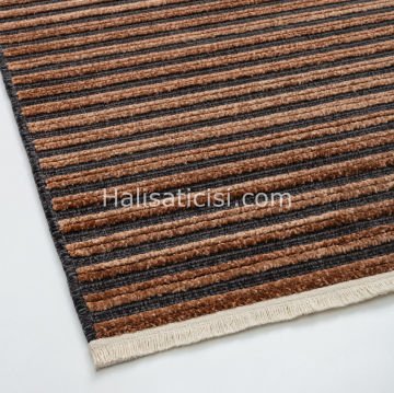 Lena Kabartmalı Kilim C391 ANTRASİT : TERRA