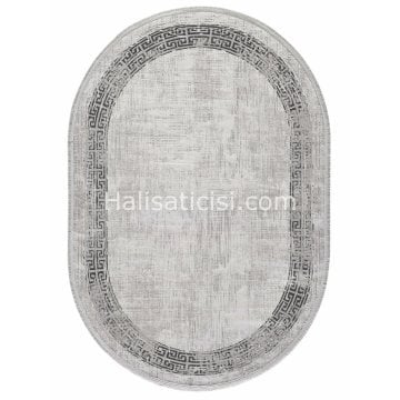 Gümüşsuyu Halı Black&Brown 11298 Gri Oval