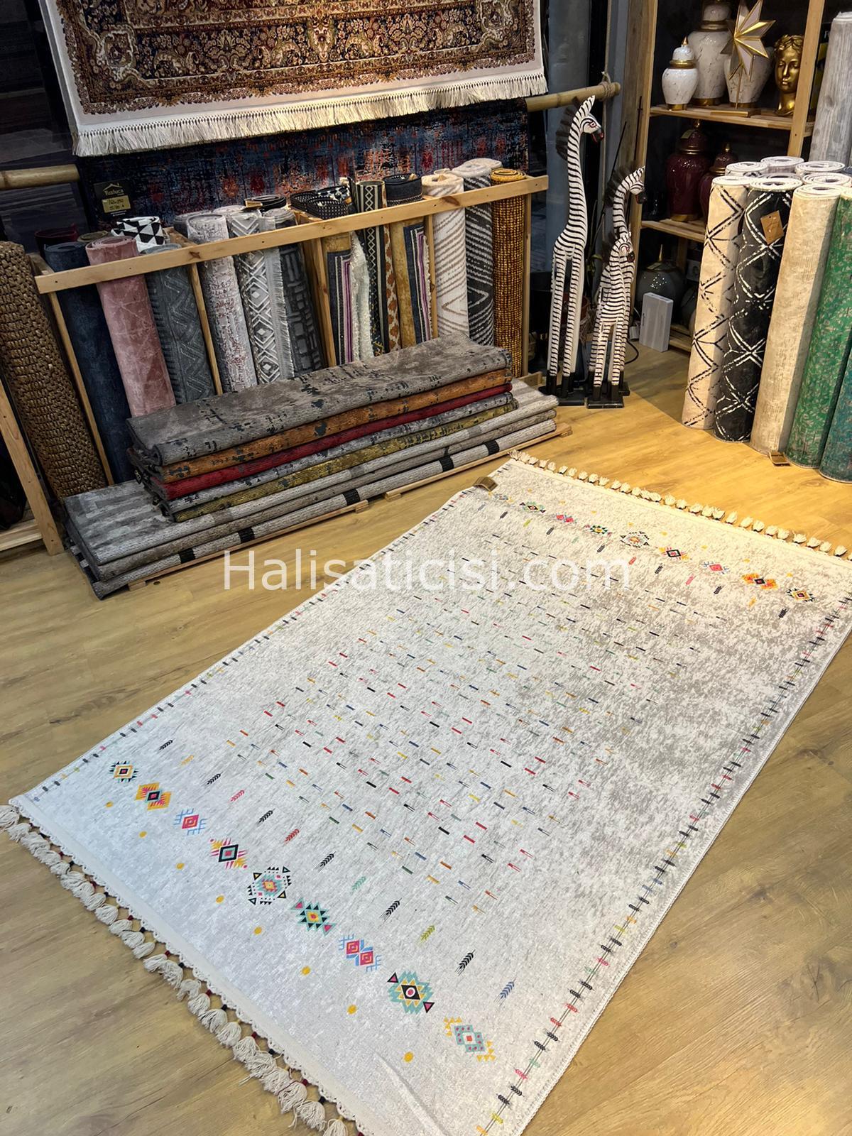 Salerno Çamaşır Makinesinde Yıkanabilir Kilim Halı HS1040