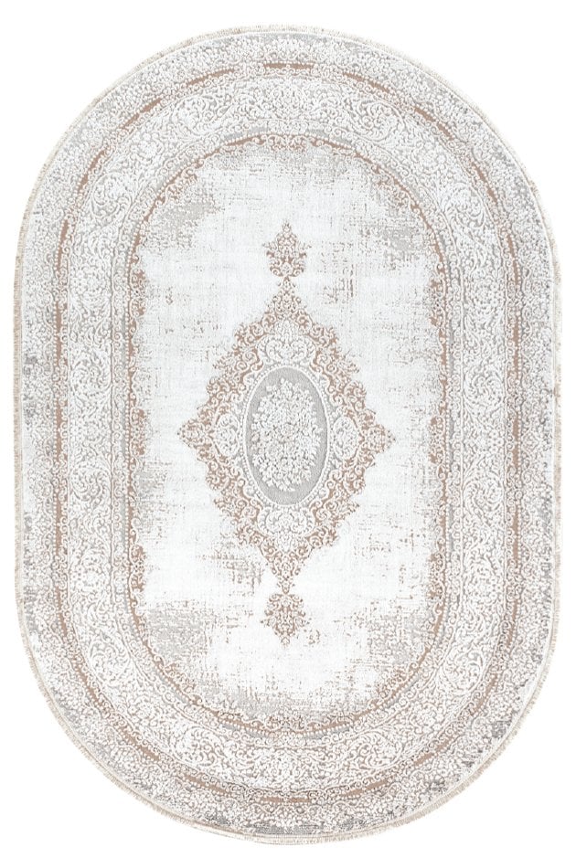 Bahariye Halı Ezgi TW  5664 BEYAZ VİZON OVAL