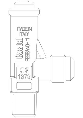 CASTEL SAFETY VALVE 3/8 - 1/2 (20 BAR)