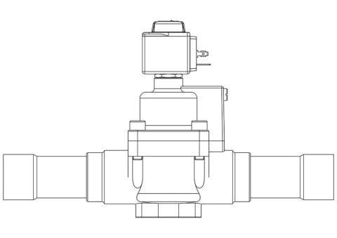 CASTEL SOLENOID VALVE 1 1/8 WELDED