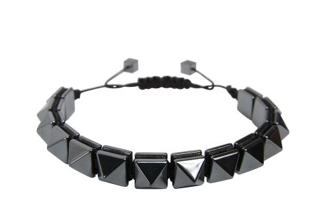 Hematite Macrame Stone Natural Stone Bracelet 210 082