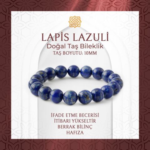 Lapis Lazuli 10mm Doğal Taş Bileklik