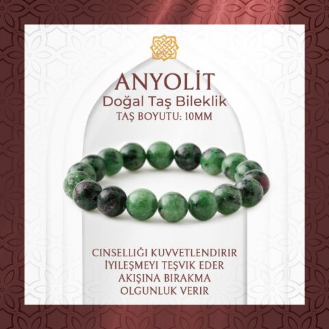 Anyolit 10mm Doğal Taş Bileklik