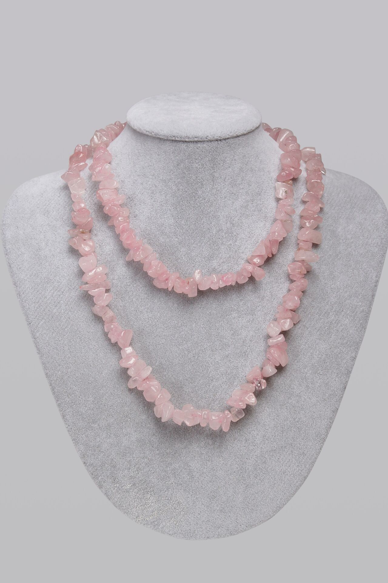 201 285 Natural Stone Rose Quartz Necklace