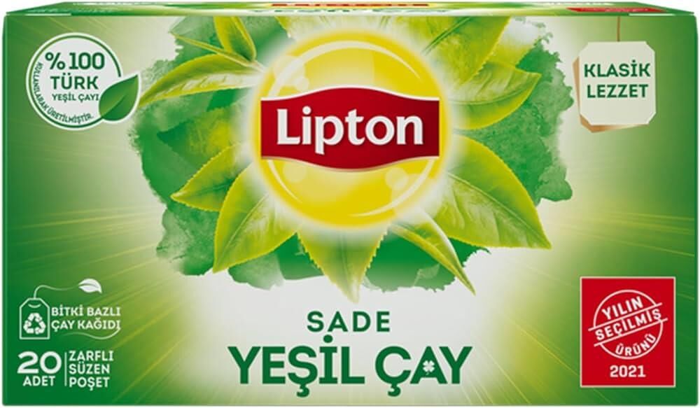 LİPTON BİTKİ ÇAYI YEŞİL ÇAY SADE 30 GR*12