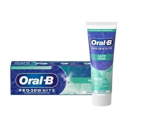 ORAL B DİŞ MAC.3DW HAFİF NANE 75 ML*12