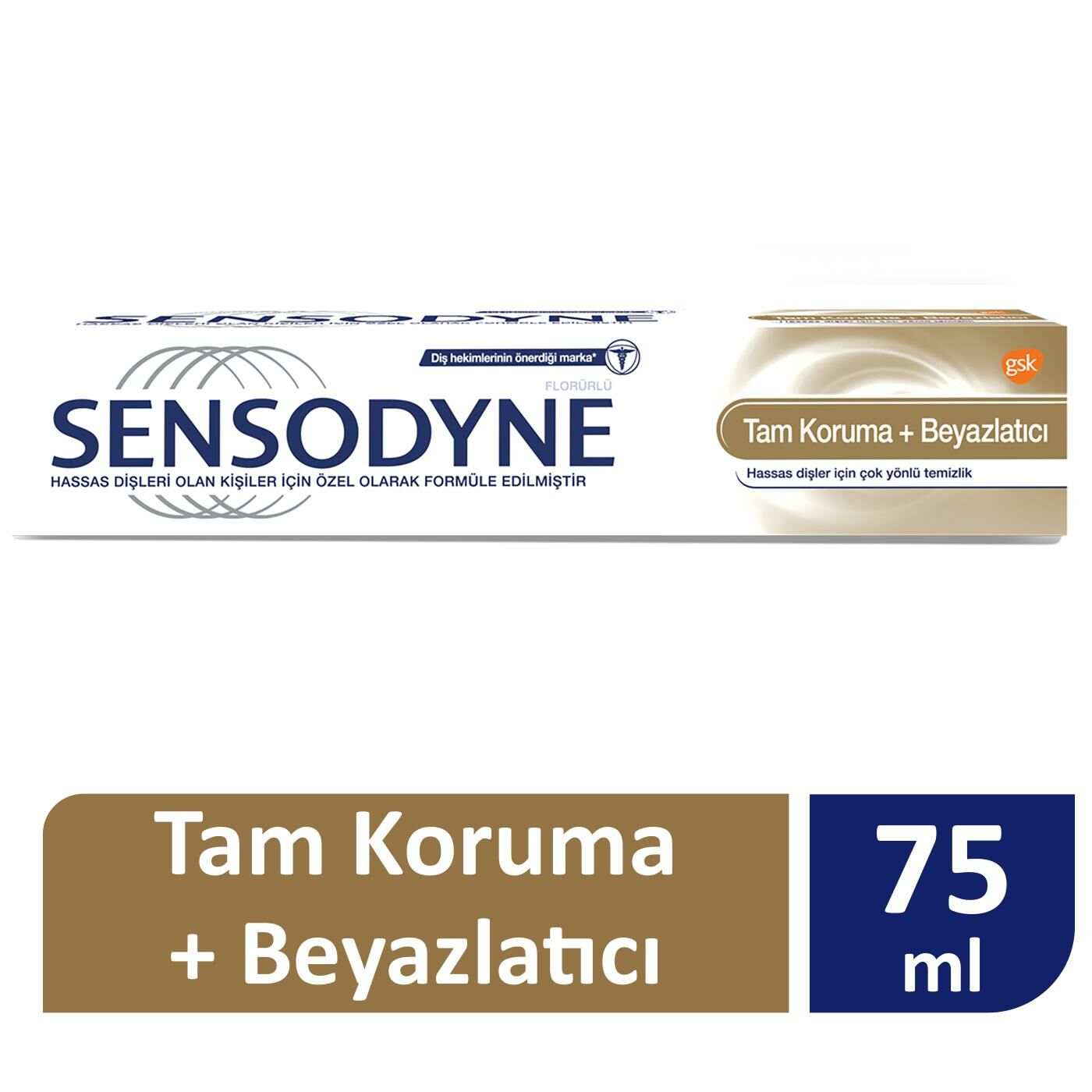 SENSODYN TAM KORUMA BEYAZLATICI DİŞ MACUNU 75 ML