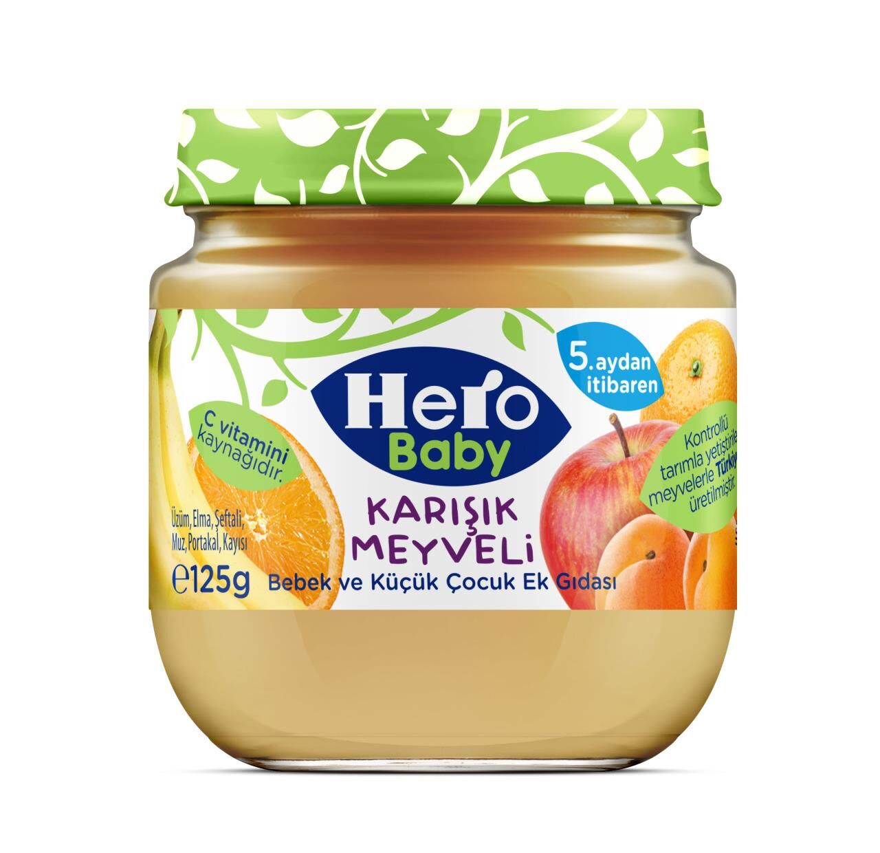 HERO BABY  KAVANOZ KARIŞIK MEYVELİ 125 GR*12