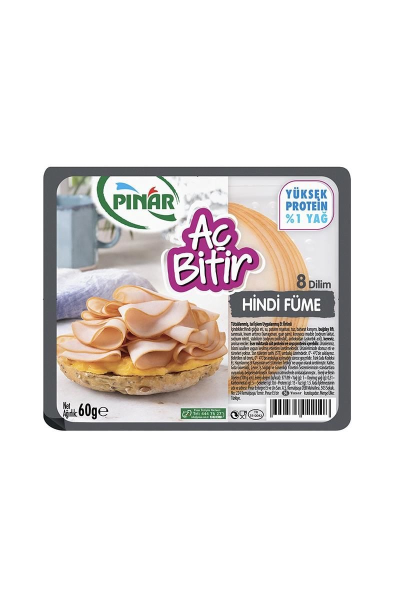 PINAR AÇ BİTİR HİNDİ FÜME 8 DİLİM 60 GR