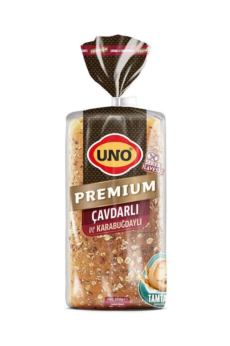 UNO PREMIUM ÇAVDARLI VE KARABUĞDAYLI EKMEK 350 GR