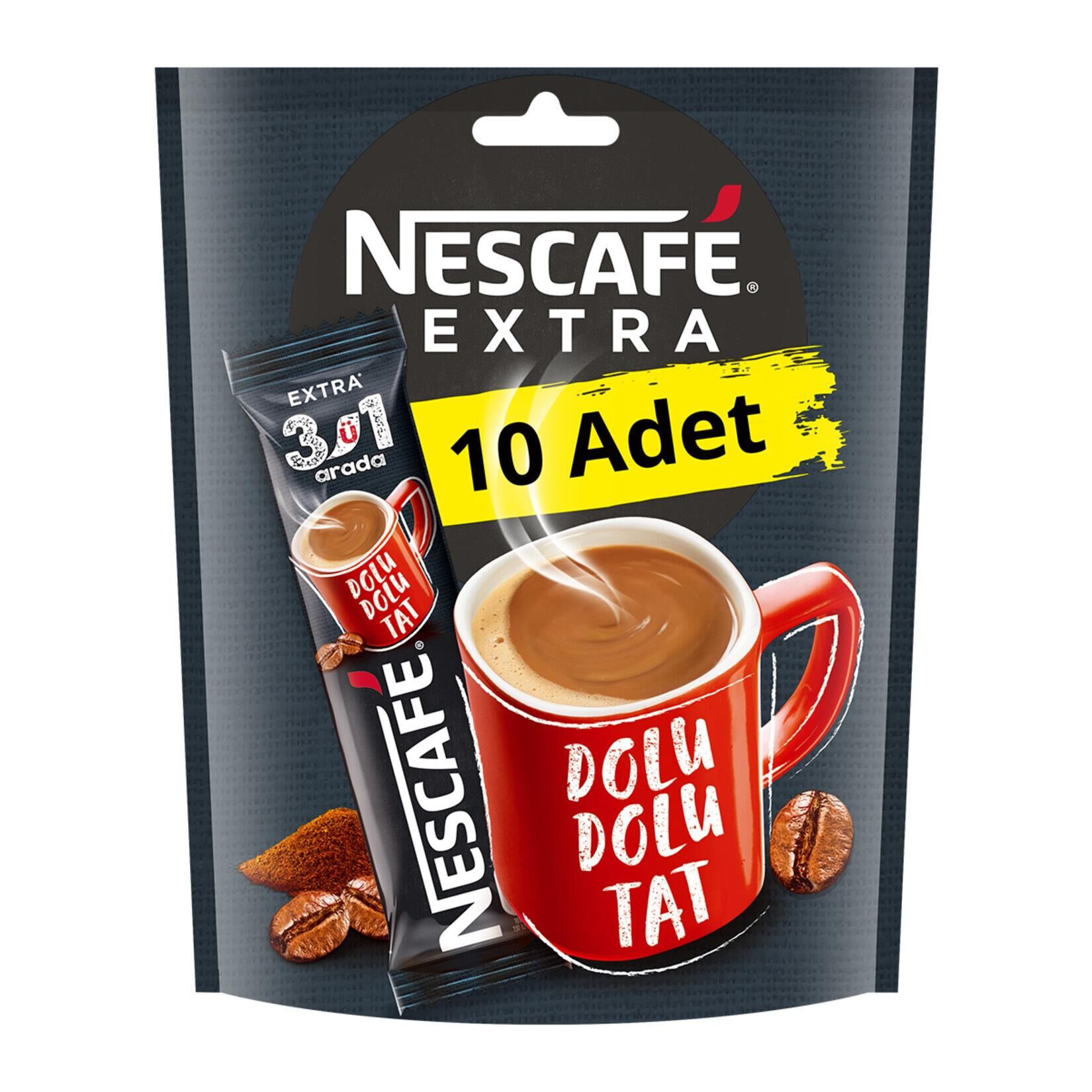 NESCAFE 3 Ü 1 ARADA EXTRA 10 LU POŞET*12