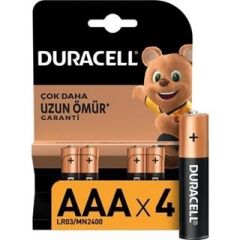 DURACELL AAA İ.KALEM PİL 4 LÜ* 10