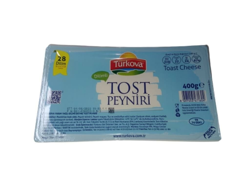 TÜRKOVA 400 GR DİLİMLİ KAŞAR