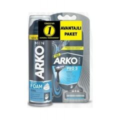 ARKO 200 ML.TRAŞ KÖPÜĞÜ COOL+PRO 3 BIÇAK