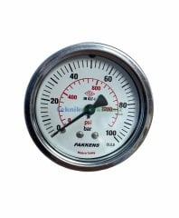 Ø63mm 0-280 Bar Panotip Arka Bağlantılı G1/4'' inç Genel Amaçlı Kurutip Manometre, Basınç Göstergesi CL2,5 PAKKENS