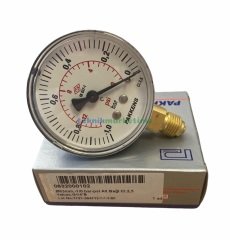 Ø63mm -1 Bar Alttan Bağlantılı Kurutip G1/4'' Vakummetre, Vakum Göstergesi CL2,5 PAKKENS