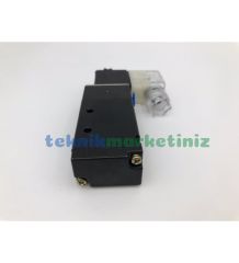 1/8'' Elektrikli 5/2 Pnömatik Yön Valfi 4V110-06 Tek Bobin-Yay Pnomatik Solenoid Valf