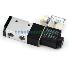 1/8'' Elektrikli 3/2 Pnömatik Yön Valfi 3V110-06 Tek Bobin-Yay Pnomatik Solenoid Valf