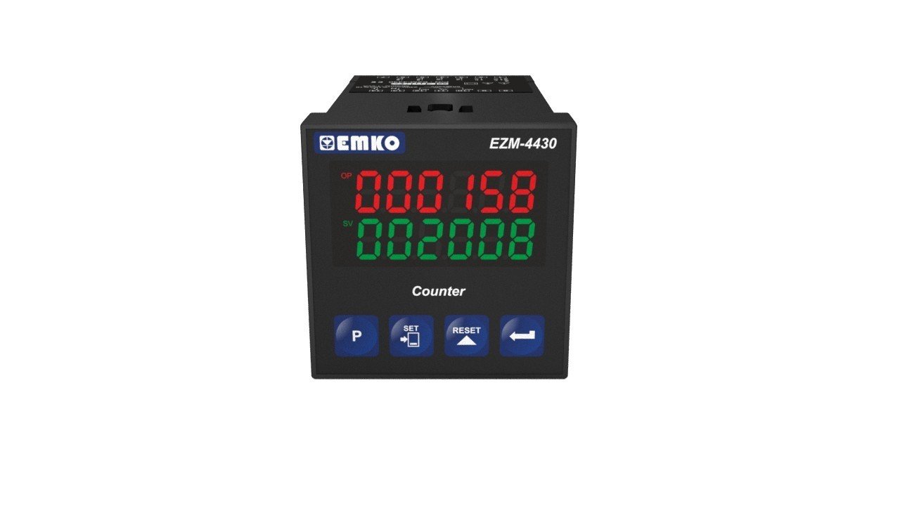 EZM-4430.2.00.0.1/00.00/0.0.0.0 Tek Setli Programlanabilir Sayıcı 1 Röle Çıkışlı, 24Vac/Vdc beslemeli