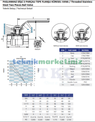 Tepe Flanşlı Aktüatör Takılabilir Tip DİŞLİ İKİ Parçalı 304 Paslanmaz Küresel Vana AISI SS304