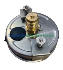 Ø100mm 0-600 Bar Panotip Arkadan Bağlantılı Gliserinli, Sıvı Dolgulu G1/2'' Manometre, Basınç Göstergesi CL2,5 PAKKENS