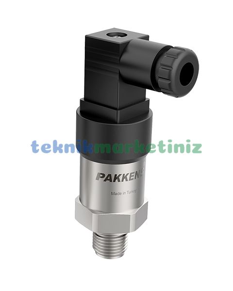 Basınç Transmiteri 0-25 BAR, 4-20mA çıkışlı, G1/4'' Erkek Dişli Basınç Transmitteri, Mini Soketli, AISI316L SS Paslanmaz Gövde, MPS-10 PAKKENS