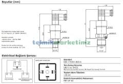 Basınç Transmiteri 0-25 BAR, 4-20mA çıkışlı, G1/4'' Erkek Dişli Basınç Transmitteri, Mini Soketli, AISI316L SS Paslanmaz Gövde, MPS-10 PAKKENS