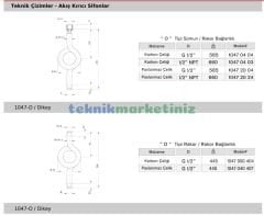 PASLANMAZ AISI-316L Akış Kırıcı Sifon O Tipi 180° Helezon G1/2'' PAKKENS