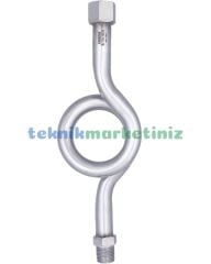 PASLANMAZ AISI-316L Akış Kırıcı Sifon O Tipi 180° Helezon G1/2'' PAKKENS