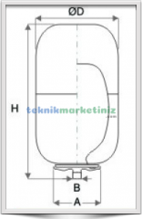 8 Litre Silindirik Tip, Dikey Genleşme Tankı, Hidrofor Tankı