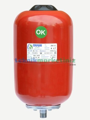 8 Litre Silindirik Tip, Dikey Genleşme Tankı, Hidrofor Tankı