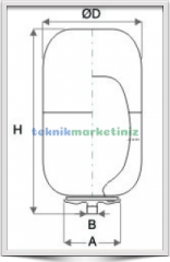 35 Litre Silindirik Tip, Dikey Genleşme Tankı, Hidrofor Tankı