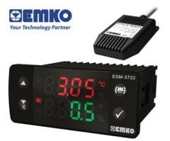 EMKO ESM-3722 Kuluçka Kontrol Cihazı, Sıcaklık ve Nem Sensörü Dahil, Isı, Nem ve Motor Raf Çevirme Kontrolörü