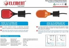 ELEMENT Kauçuk Kablolu Temiz Su Seviye Flatörü