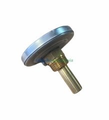 Ø63mm -30/+60°C Derece, 5 cm Arkadan Çıkışlı Prinç Termovilli G1/2'' Bi-Metal Sıcaklık Ölçer, Termometre, Mekanik Isı Gösterge Saati, EN 13190, CL2,0 PAKKENS