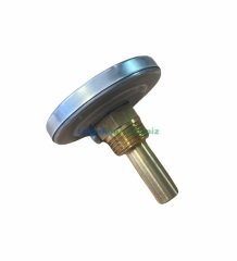 Ø63mm 0/+200°C Derece, 5 cm Arkadan Çıkışlı Prinç Termovilli G1/2'' Bi-Metal Sıcaklık Ölçer, Termometre, Mekanik Isı Gösterge Saati, EN 13190, CL2,0 PAKKENS