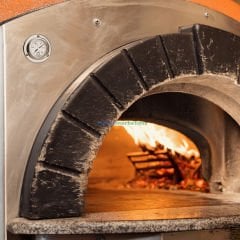 Ø60mm 0/500 C° 1,5 Metre Kablolu Fırın Termometresi, Önden FLANŞLI 500 Derece Kablolu Bahçe,Pizza,Pide,Ekmek,Köy,Kara/Taş Fırın Isı Gösterge Saati TFA Dostmann TM832.14.1036.60