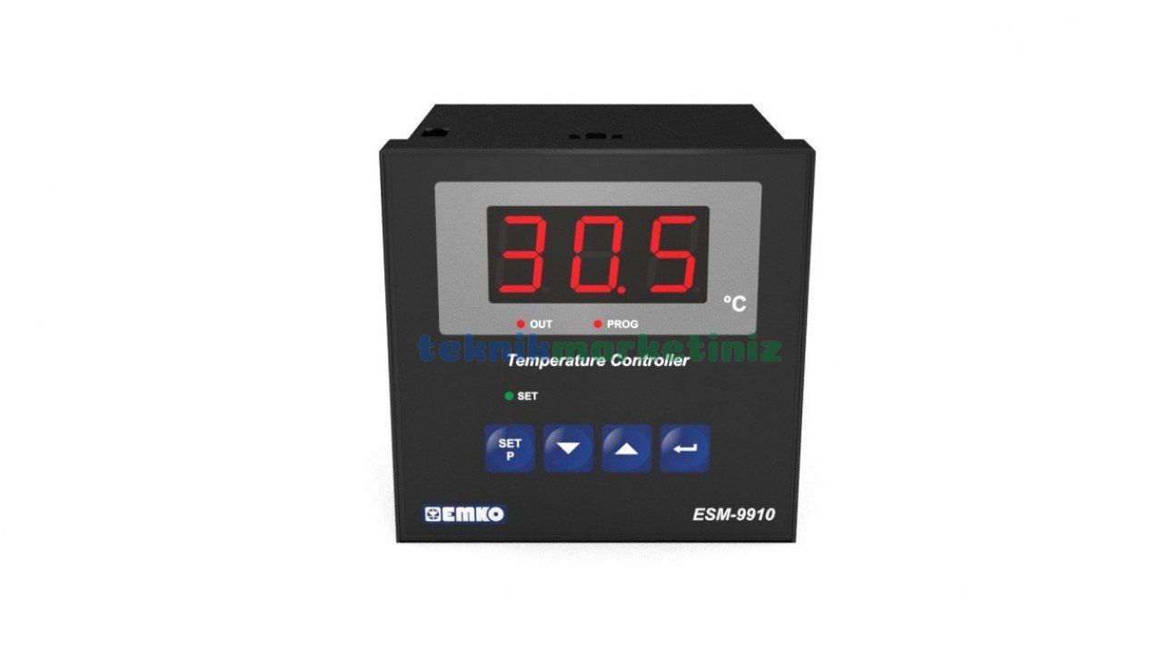 EMKO ESM-9910.5.10.0.1/01.00/2.0.0.0 Dijital ON/OFF Sıcaklık Kontrol Cihazı K, NiCr-Ni, 0...999 °C girişli, 2 Röle Çıkışlı 230 Vac