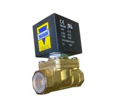 1/2'' Normal Su - Sıcak Su / Buhar Normalde Kapalı 0 Basınç Solenoid Valf Servo Asist Hung Tipi Diyaframlı (0-6 Bar) Ø11,5mm Orifisli ( -10°C +140°C ) Sirai (Made in Italy)