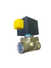 1/2'' Normal Su - Sıcak Su / Buhar Normalde Kapalı 0 Basınç Solenoid Valf Servo Asist Hung Tipi Diyaframlı (0-6 Bar) Ø11,5mm Orifisli ( -10°C +140°C ) Sirai (Made in Italy)