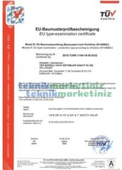 1/2'' 32 BAR Sabit Basınçlı Mühürlü CE Belgeli Emniyet Ventili YKS-602